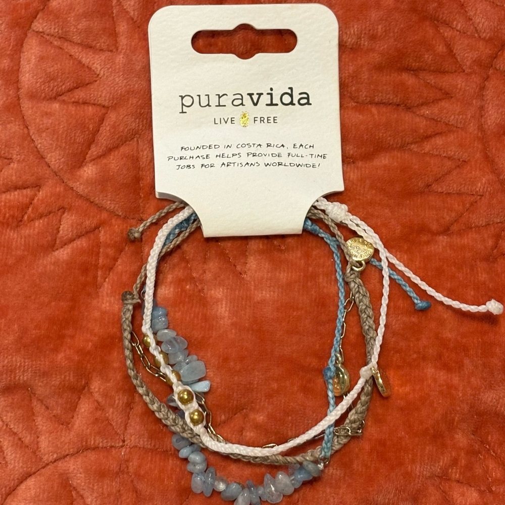 Pura Vida Multicolor Bracelet Set with Gold Accents